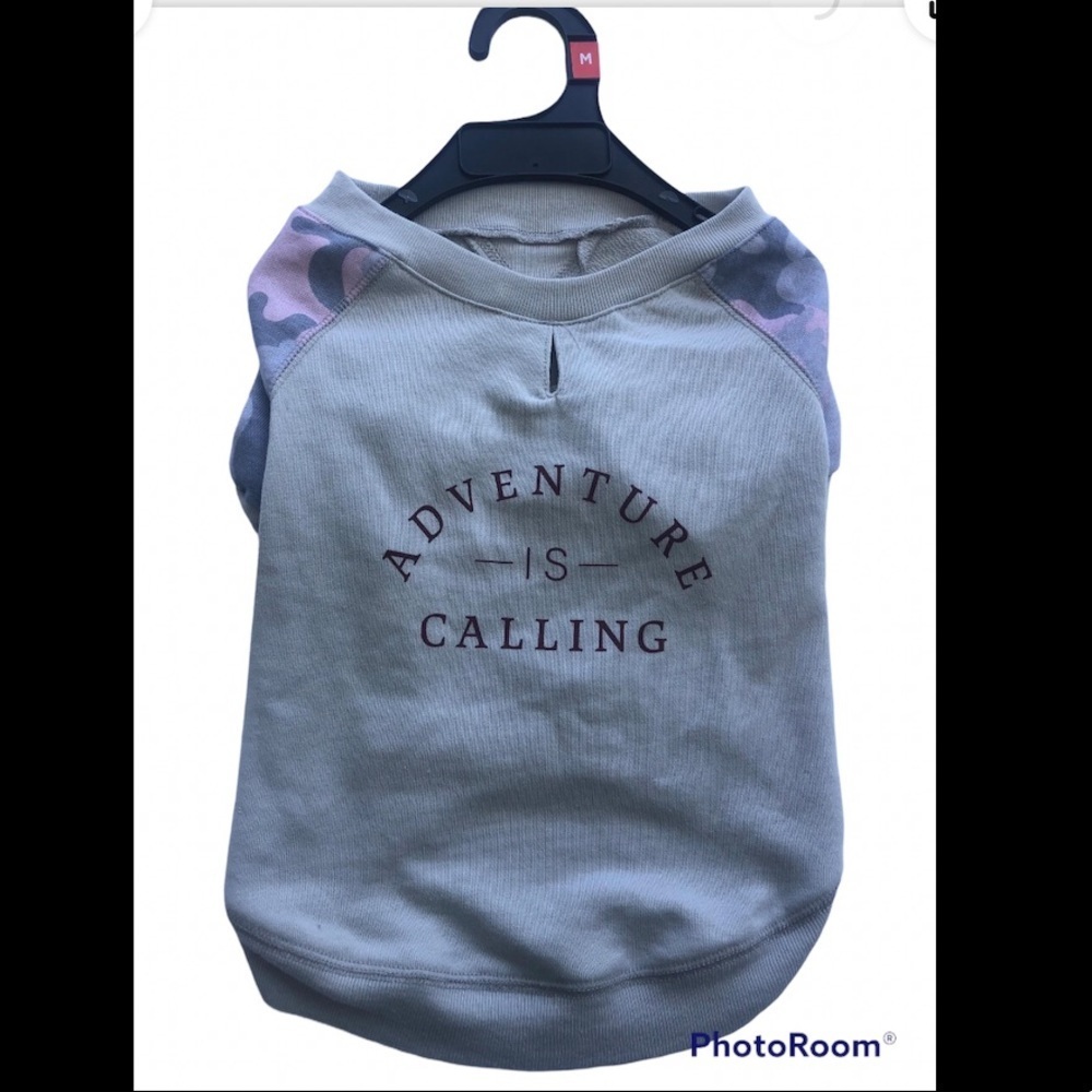 New Adventure is calling dog sweatshirt top  M